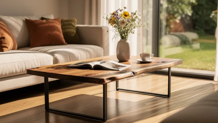 tables basses plateau bois sur mesure