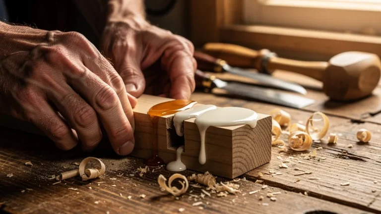 Essai de trois colles à bois sur assemblage tenon-mortaise révélant l'impact du gonflement du bois